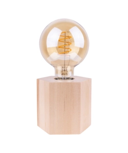 LAMPADA DA TAVOLO  ONLI "FOFI" ROTONDA LEGNO DI ROVERE, E27